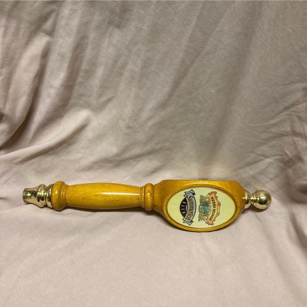 Collectible Sierra Nevada Draught Style Summerfest Beer Wooden Tap Handle 3 Side